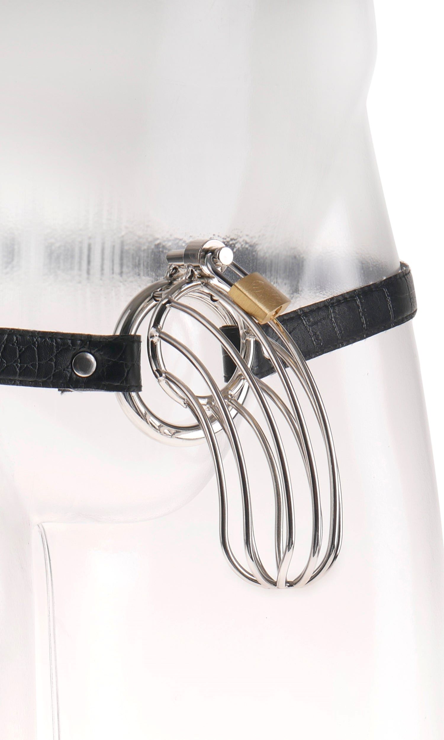 Fetish Fantasy Extreme The Prisoner Black Steel Cock Cage Male Chasity with Lock. Put his boner behind bars with this chastity belt cock cage! Punish your subject's misbehaved member with The Prisoner steel cock cage chastity belt. Made from highly polish