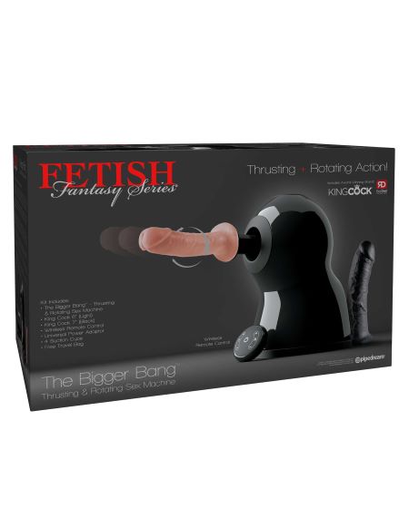 Fetish Fantasy Series The Bigger Bang Thrusting and Rotating Sex Machine from Pipedream Products. Experience the evolution of pleasure with the amazing Bigger Bang Sex Machine! Unlike traditional sex machines that simply thrust in and out