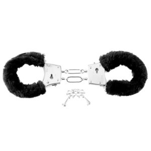 Fetish Fantasy Beginner's Furry Cuffs Black from Pipedream Products. Lock up your lover and explore your fetish fantasies with these Beginner Furry Cuffs. Lined with velvety soft faux fur