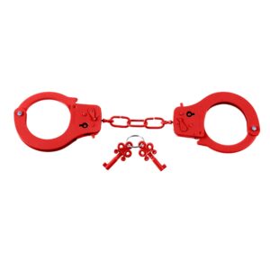Fetish Fantasy Series Designer Red Metal Handcuffs from Pipedream Products. Give your lover a surprise when you bring out these hefty metal handcuffs. Give the yourself the power of dominance and see how your lover will respond - anticipation is everythin