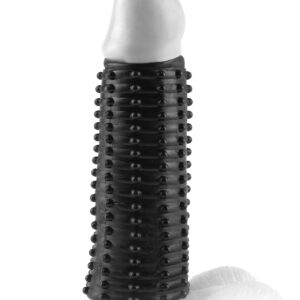 Fantasy X-Tensions Magic Pleasure Sleeve Black from Pipedream Products. Turn your penis into an instant pleasure device with the incredible Fantasy X-Tensions. Now you can be all the man you can be and satisfy your partner with this easy to use