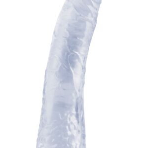 Basix Rubber Works Slim Seven 7 inches Clear Dong from Pipedream Products. Dong is ready to fulfill your wildest bedroom fantasies on command! This moderately wide toy is the perfect size for both vaginal and anal satisfaction