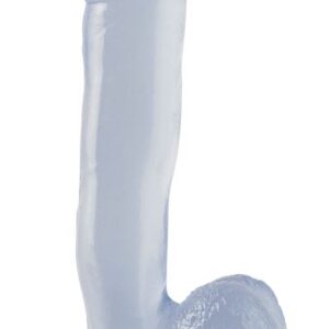 Basix Rubber Works 12 inches Dong with Suction Cup Clear from Pipedream Products. Great for beginners and experts alike