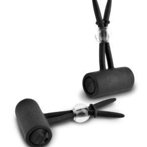 Fetish Fantasy Limited Edition Vibrating Silicone Nipple Lassos Black from Pipedream Products. Enjoy incredible hands free stimulation with the Vibrating Silicone Nipple Lassos. These elegant silicone wonders activate with a single switch to provide power