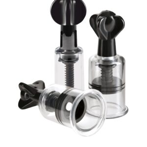 Fetish Fantasy Limited Edition Super Sucker Trio Black from Pipedream Products. When you are looking for intense suction pleasure without the use of an external pump
