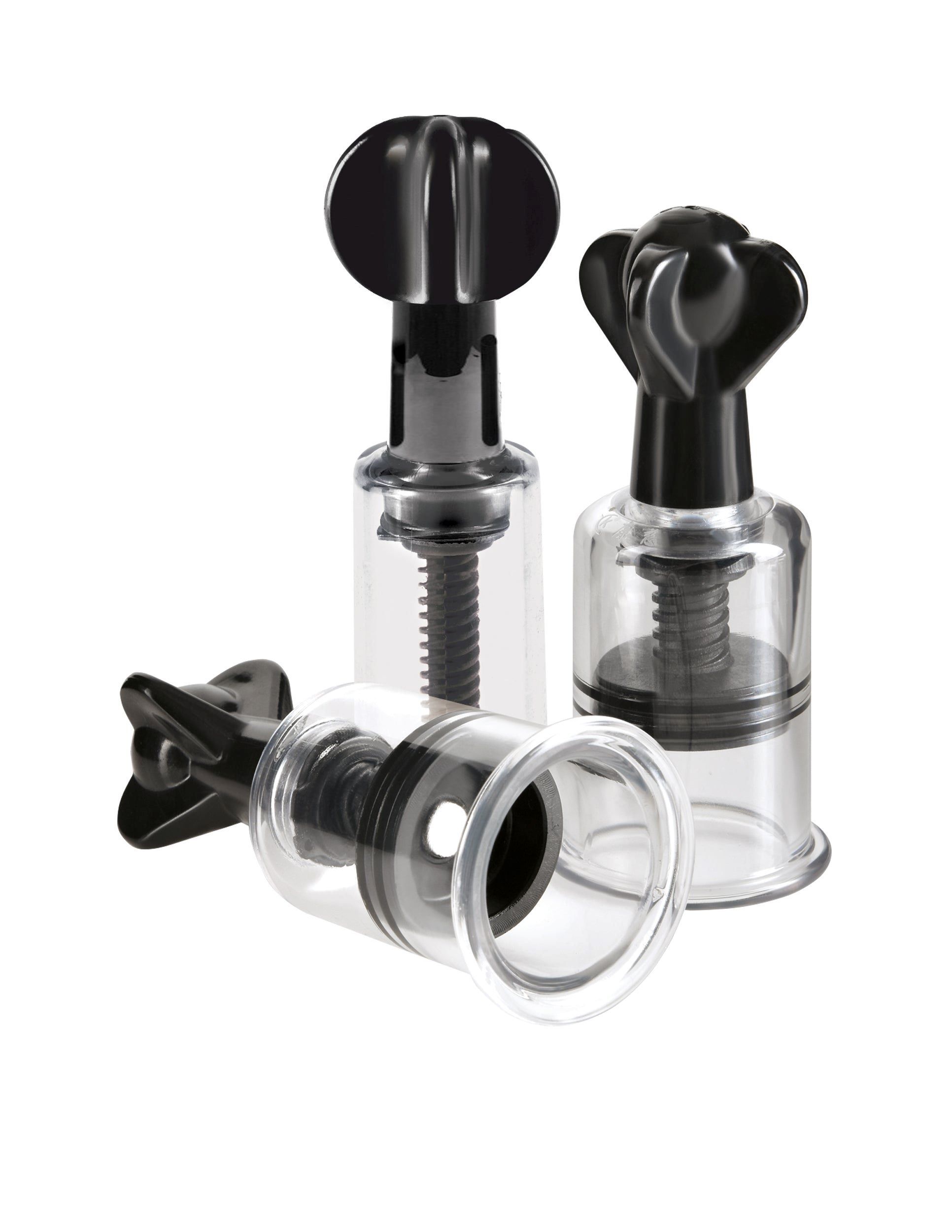 Fetish Fantasy Limited Edition Super Sucker Trio Black from Pipedream Products. When you are looking for intense suction pleasure without the use of an external pump