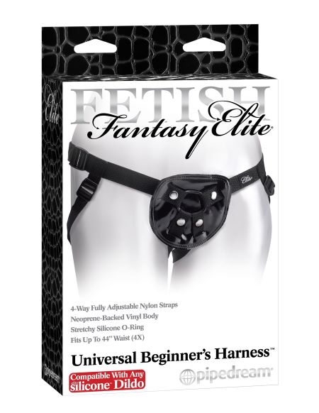 Fetish Fantasy Elite Universal Beginners Harness from Pipedream Products. When you are looking for an affordable strap on harness that can do it all