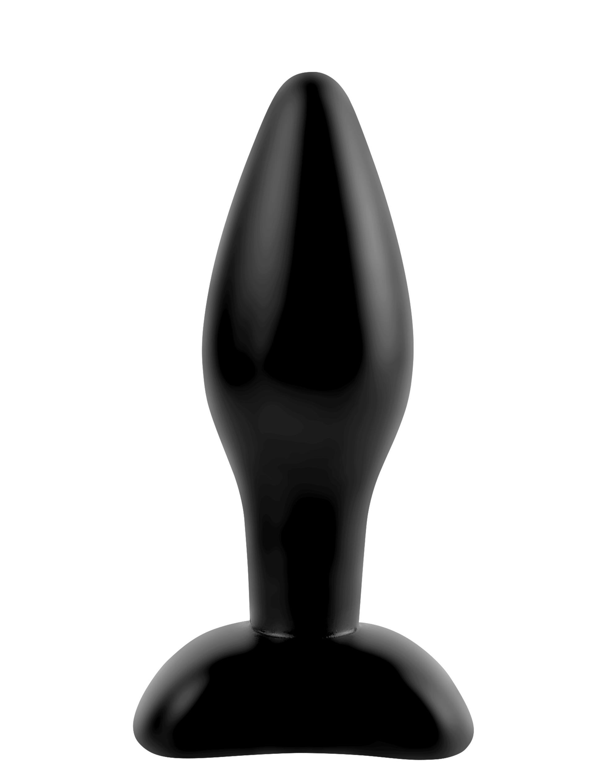Anal Fantasy Collection Small Silicone Plug Black. At 1.5 inches wide with an insertable length of 3.5 inches