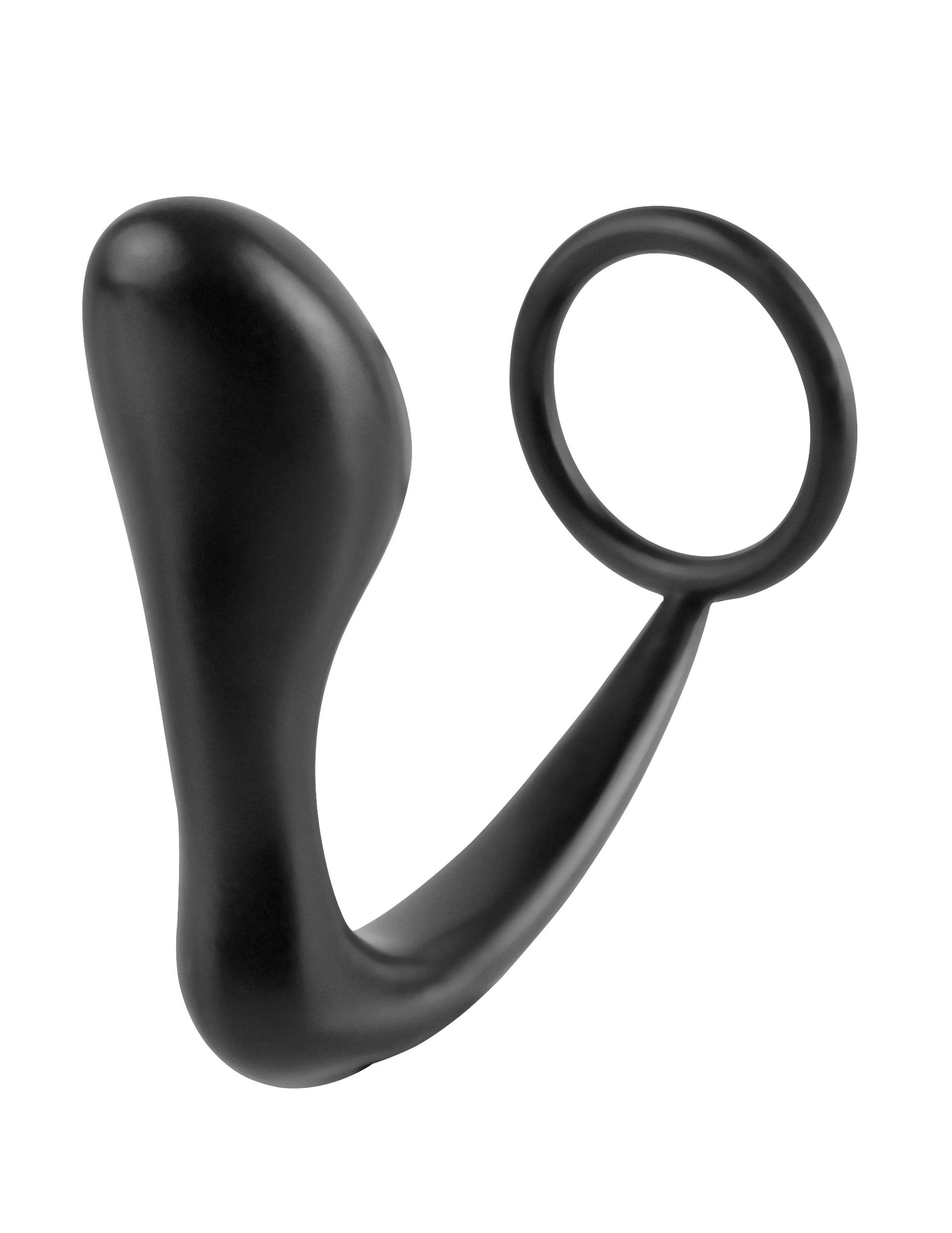 Anal Fantasy Collection Ass-Gasm Cock Ring Plug from Pipedream Products. Enjoy the most explosive ejaculations ever with the Ass Gasm Cock Ring Plug. Made entirely from silky smooth Elite Silicone