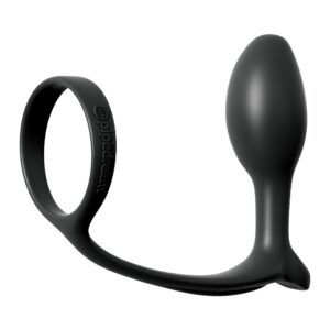 Anal Fantasy Ass Gasm Cock Ring Beginner's Plug from Pipedream Products. Enjoy the most explosive ejaculations ever with the Ass-Gasm Cock Ring Beginners Plug. Made entirely from our silky smooth Elite Silicone