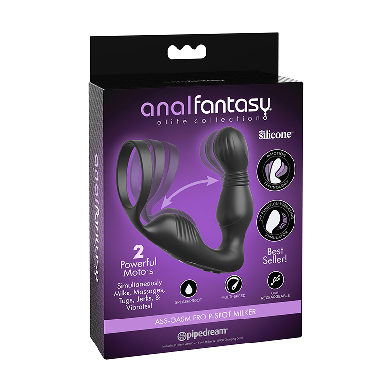 Anal Fantasy Elite Ass-Gasm Pro P-Spot Milker from Pipedream Products. Experience the ultimate in prostate play with the incredible Anal Fantasy Elite Collection Ass-Gasm Pro P-Spot Milker. This unique prostate pleaser offers true innovation with a fully