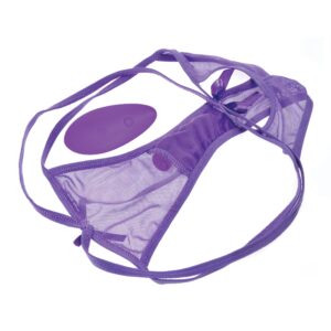 Fantasy For Her Cheeky Panty Thrill-Her Purple One Size Fits Most from Pipedream Products. Tonight would be a night she would always remember. She had enjoyed her long