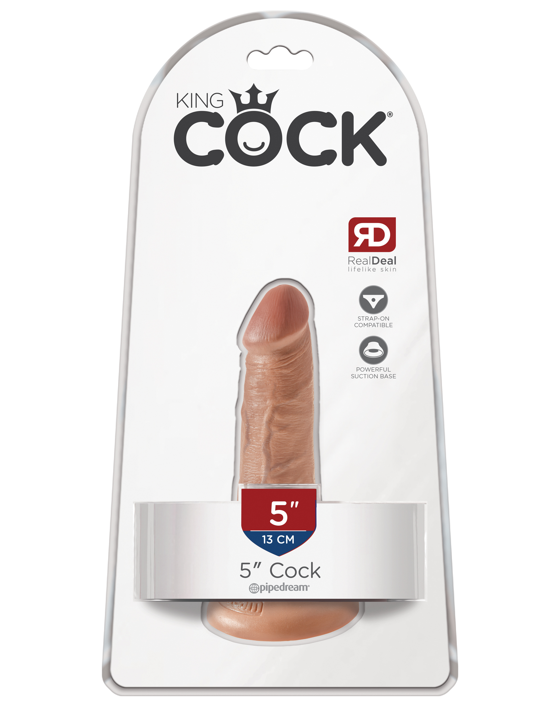 King Cock 5 inches Cock Tan Dildo Real Deal RD. Do you want your first dildo to look and feel just like the rock hard stud you have always fantasized about? Stop dreaming and get down with the King! Every vein