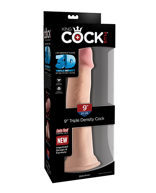 King Cock Triple Density 9 inches Beige Dildo from Pipedream Products. Feel the difference!