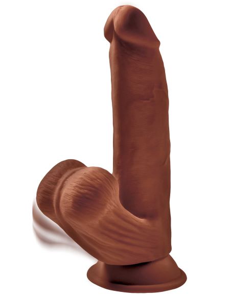 King Cock Triple Density Plus 8 inches Cock with Swinging Balls Medium Skin Tone Brown from Pipedream Products. Feel The Difference! The King Cock Plus Triple Density dildo is made of new and improved Fanta Flesh material