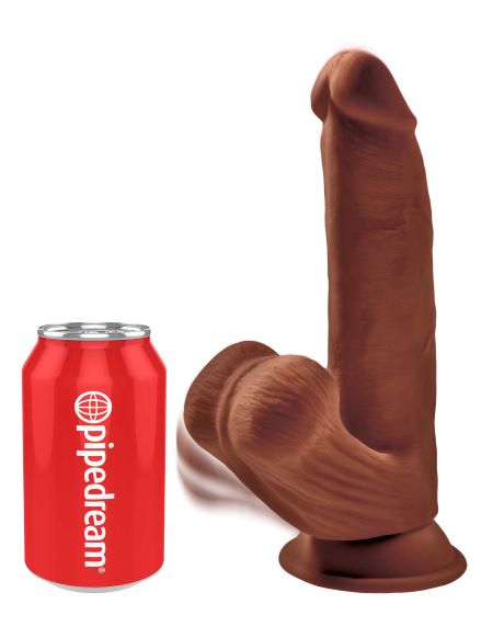 King Cock Triple Density Plus 8 inches Cock with Swinging Balls Medium Skin Tone Brown from Pipedream Products. Feel The Difference! The King Cock Plus Triple Density dildo is made of new and improved Fanta Flesh material