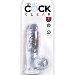 King Cock Clear 5 inches Cock Realistic Dildo with Balls from Pipedream Products. Clearly the best! Created to heighten your pleasure experience