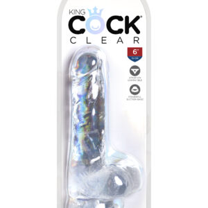 King Cock Clear 6 inches Cock Realistic Dildo with Balls from Pipedream Products. Clearly the best! Created to heighten your pleasure experience