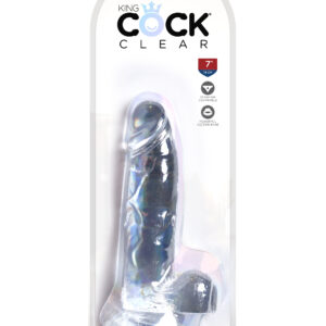 King Cock Clear 7 inches Cock Realistic Dildo with Balls from Pipedream Products. Clearly the best! Created to heighten your pleasure experience