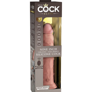 King Cock Elite 9 inches Vibrating Dual Density Dildo Beige Light Skin Tone from Pipedream Products. Get ready for the Royal Treatment!ï»¿ The King Cock Elite Silicone Dildo is made from high quality dual density Elite Silicone. The life like Silicone out