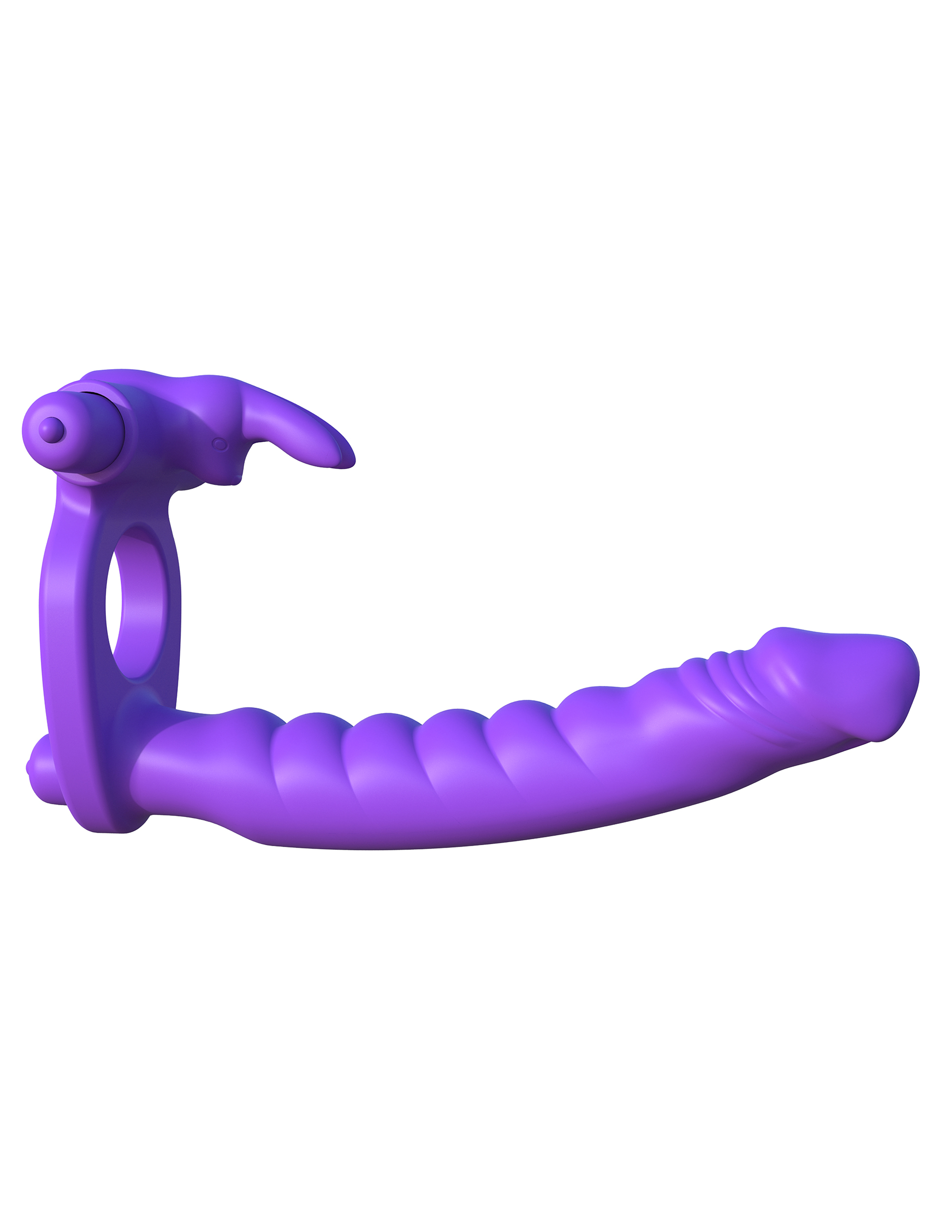 Fantasy C-Ringz Silicone Double Penetrator Rabbit Purple from Pipedream Products. Double the pleasure and double the fun with the incredible Silicone Double Penetrator Rabbit! Now you both can enjoy the thrill of double penetration without having to worry