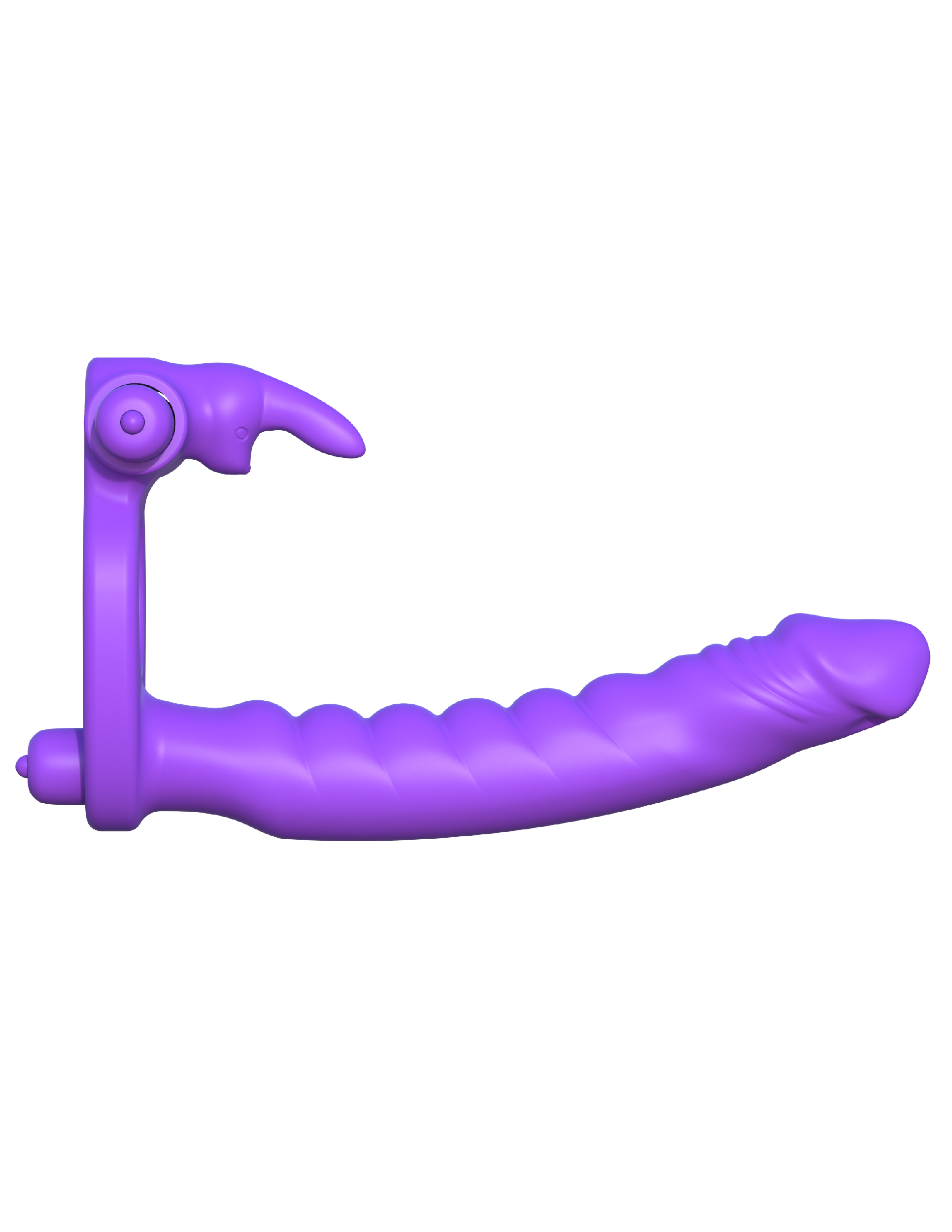 Fantasy C-Ringz Silicone Double Penetrator Rabbit Purple from Pipedream Products. Double the pleasure and double the fun with the incredible Silicone Double Penetrator Rabbit! Now you both can enjoy the thrill of double penetration without having to worry