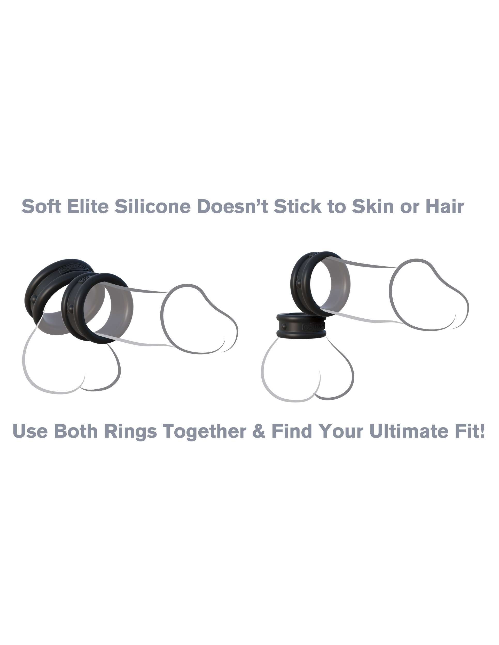 Fantasy C-Ringz Max Width Silicone Rings Black from Pipedream Products. When you are looking for the ultimate pair of high quality performance rings