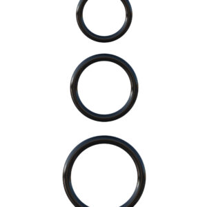 Fantasy C-Ringz Silicone 3 Ring Stamina Set Black from Pipedream Products. When you are looking for the ultimate beginner's cock ring kit