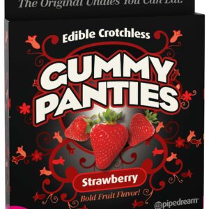 Gummy Panties Strawberry - Edible Crotchless Gummy Panties for Her from Pipedream Products. Bold Flavor. The Original Gummy Original Undies you can eat.  Find out how many licks it takes to get to your sweet spot! Turn yourself into a tasty treat with the