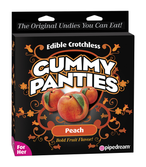 Gummy Panties Peach from Pipedream Products. Edible Crotchless Gummy Panties. Find out how many licks it takes to get to your sweet spot! Turn yourself into a tasty treat with these yummy Edible Gummy Undies. These delicious