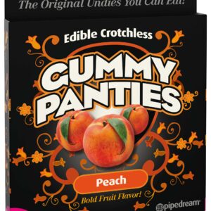 Gummy Panties Peach from Pipedream Products. Edible Crotchless Gummy Panties. Find out how many licks it takes to get to your sweet spot! Turn yourself into a tasty treat with these yummy Edible Gummy Undies. These delicious