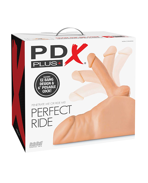 PDX Extreme Plus Perfect Ride Light Skin Tone Beige from Pipedream Products. Penetrate me! Or ride me. If you like trying new positions