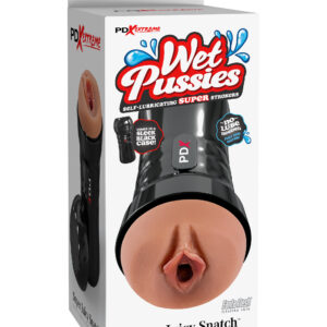 PDX Extreme Wet Pussies Super Juicy Snatch Dark Brown Stroker from Pipedream Products. No lube needed
