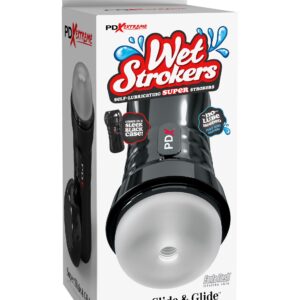 PDX Extreme Wet Pussies Super Slide and Glide Self Lubricating Stroker from Pipedream Products. No lube needed: just add water! You have cum to the right place