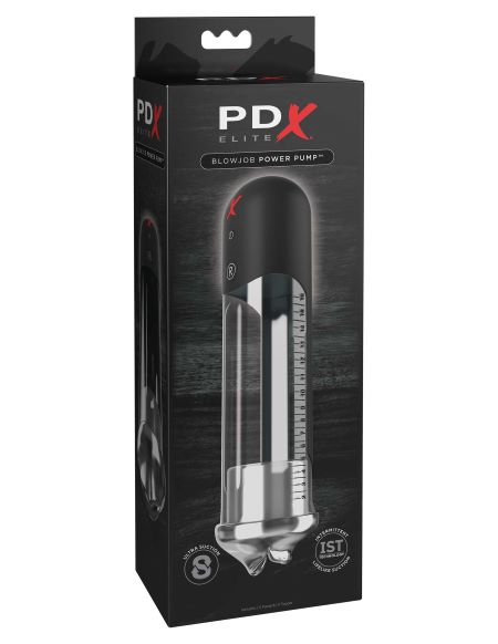 PDX Elite Blow Job Power Pump. Introducing revolutionary Integrated Security Technology IST technology! Incredibly realistic intermittent suction provides a lifelike milking sensation for the best blow job of your life! Customize your pleasure just the wa