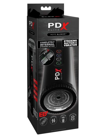 PDX Elite Moto Blower Stroker from PDX Brands. The Moto Blower does not just stroke you like ordinary masturbators