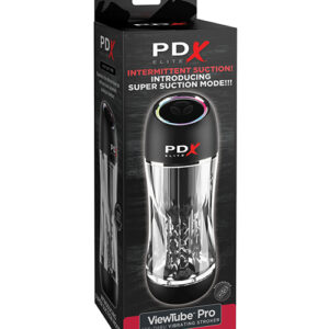 The PDX Elite Viewtube Pro see through vibrating Stroker elevates masturbation with powerful intermittent suction for the ultimate stroker experience. It is a perfect storm of sensation for heightened solo sex sessions that can be customized to your perso