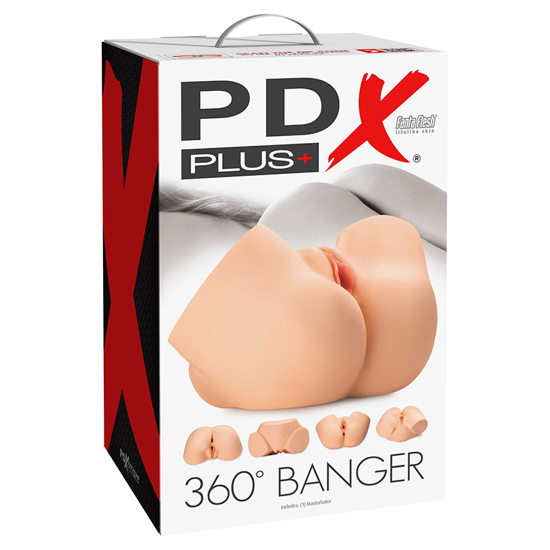 PDX Plus Female 360 Banger Flesh Light Skin Tone from Pipedream Products. It is time to fulfill all of your sexual fantasies with the 360 degree Banger Masturbator! Unlike other masturbators
