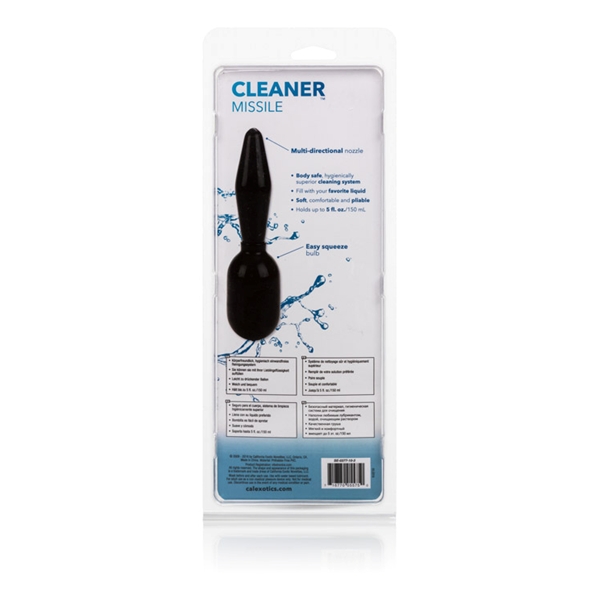 Cleaner Douche Missile from California Exotic Novelties is sleek and seamless anal douche. Keep yourself clean and excited with the Cleaner Missile Douche from Cal Exotics. This is a single part anal douche
