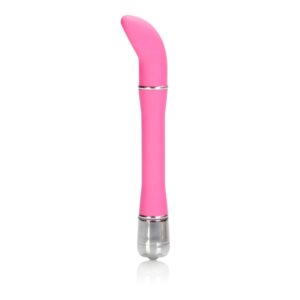 Lulu Satin Scoop Pink Vibrator Hard Vibes from California Exotic Novelties. Silky smooth and virtually seamless