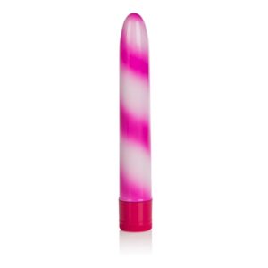 Waterproof Candy Cane Pink Massager 7 inches Hard Vibrator from California Exotic Novelties. Tantalize and stimulate your most erotic sweet spots with the Candy Cane Massager. The power packed