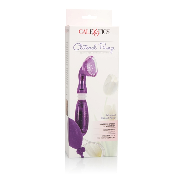 Advanced Clitoral Pump Purple from California Exotic Novelties. Resonating pleasure. Get a more sensual experience with our Advanced Clitoral Pump