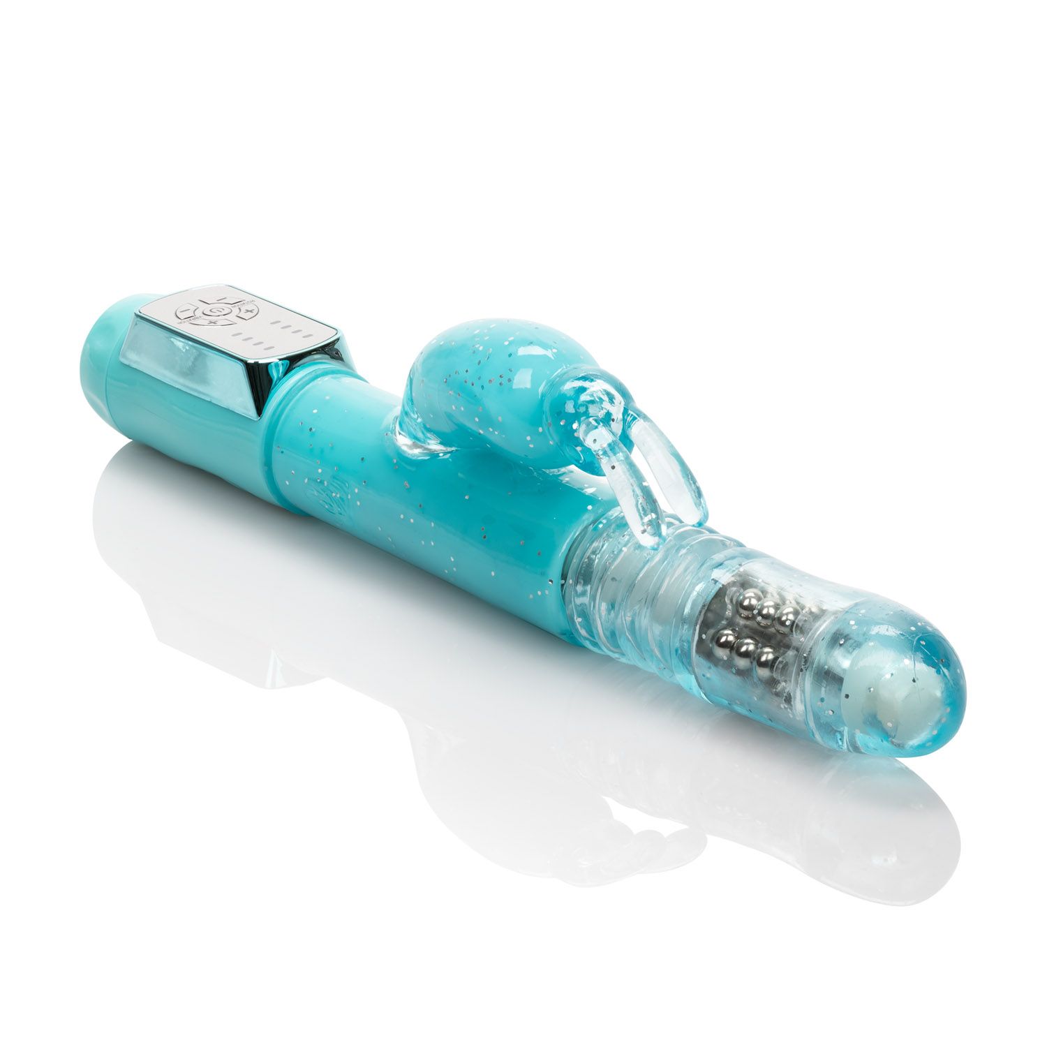 Dazzle Xtreme Thruster Blue Rabbit Vibrator from California Exotic Novelties. Bring thrilling fantasies to life this powerful vibrating masager