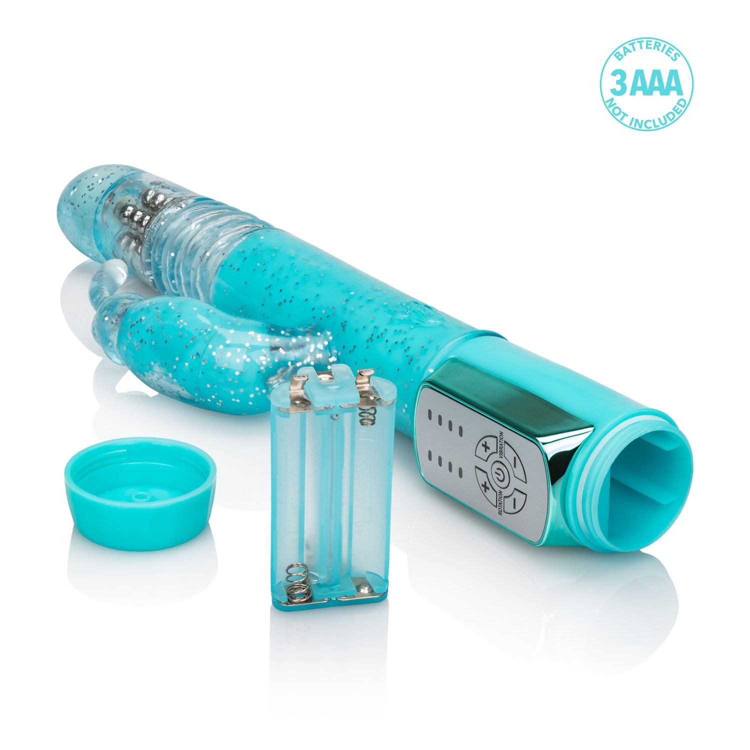 Dazzle Xtreme Thruster Blue Rabbit Vibrator from California Exotic Novelties. Bring thrilling fantasies to life this powerful vibrating masager