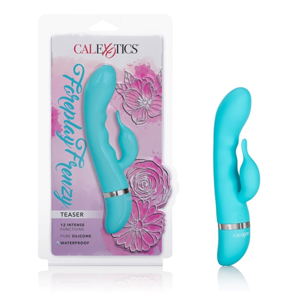 Foreplay Frenzy Teaser Vibrator from California Exotic Novelties. Enjoy unlimited tantalizing pleasure with the power packed Foreplay Frenzy Bunny stimulator. The erotically contoured vibe is contoured for ultimate comfort