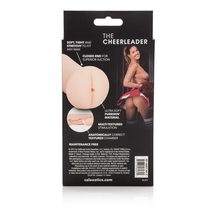 Cheap Thrills The Cheerleader Beige Ass Stroker from California Exotic Novelties. Amazingly life like design means the ultimate in sensual pleasure. With this deliciously silky