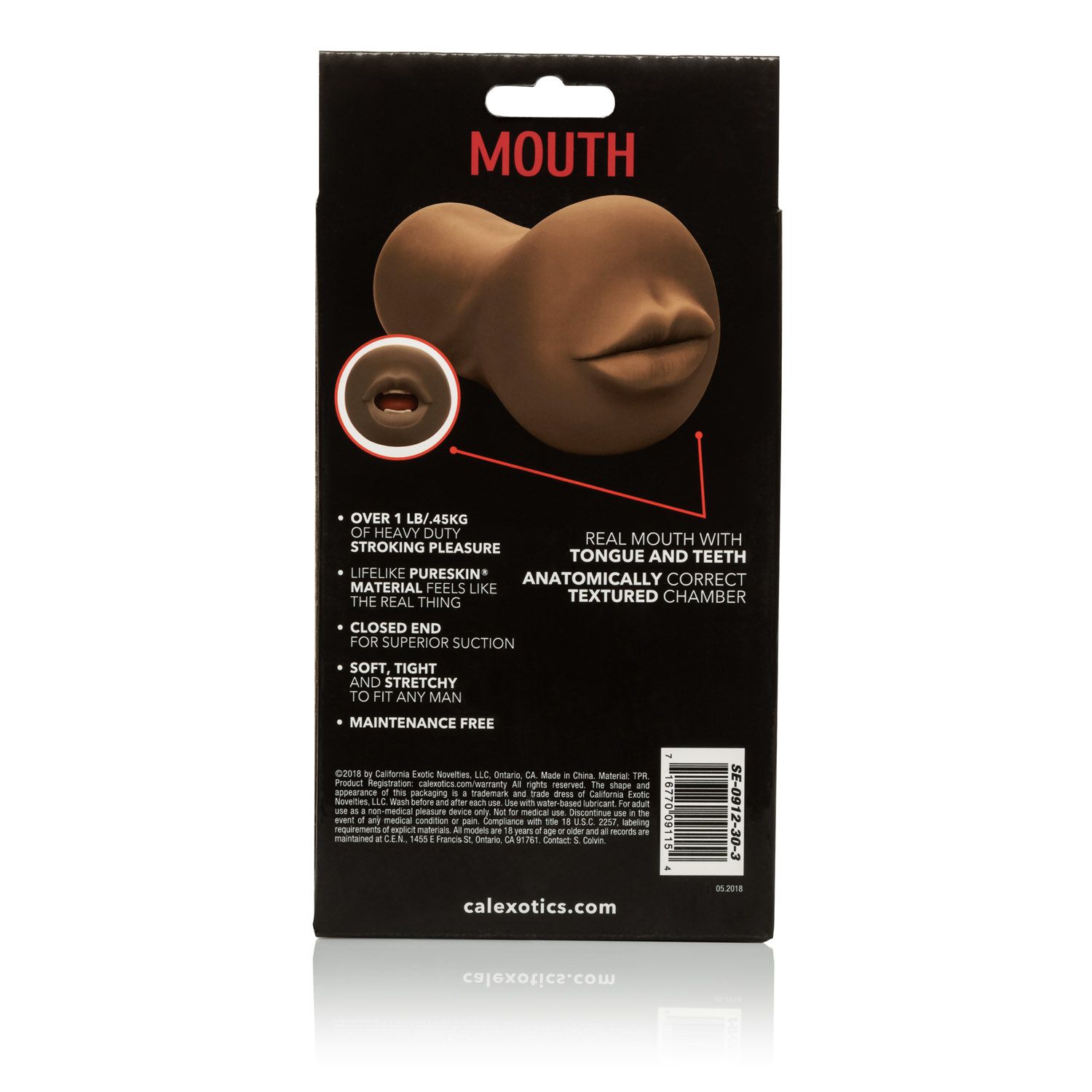 Stroke It Mouth Stroker Brown from California Exotic Novelties. The Stroke It collection brings you the Mouth Stroking Sleeve
