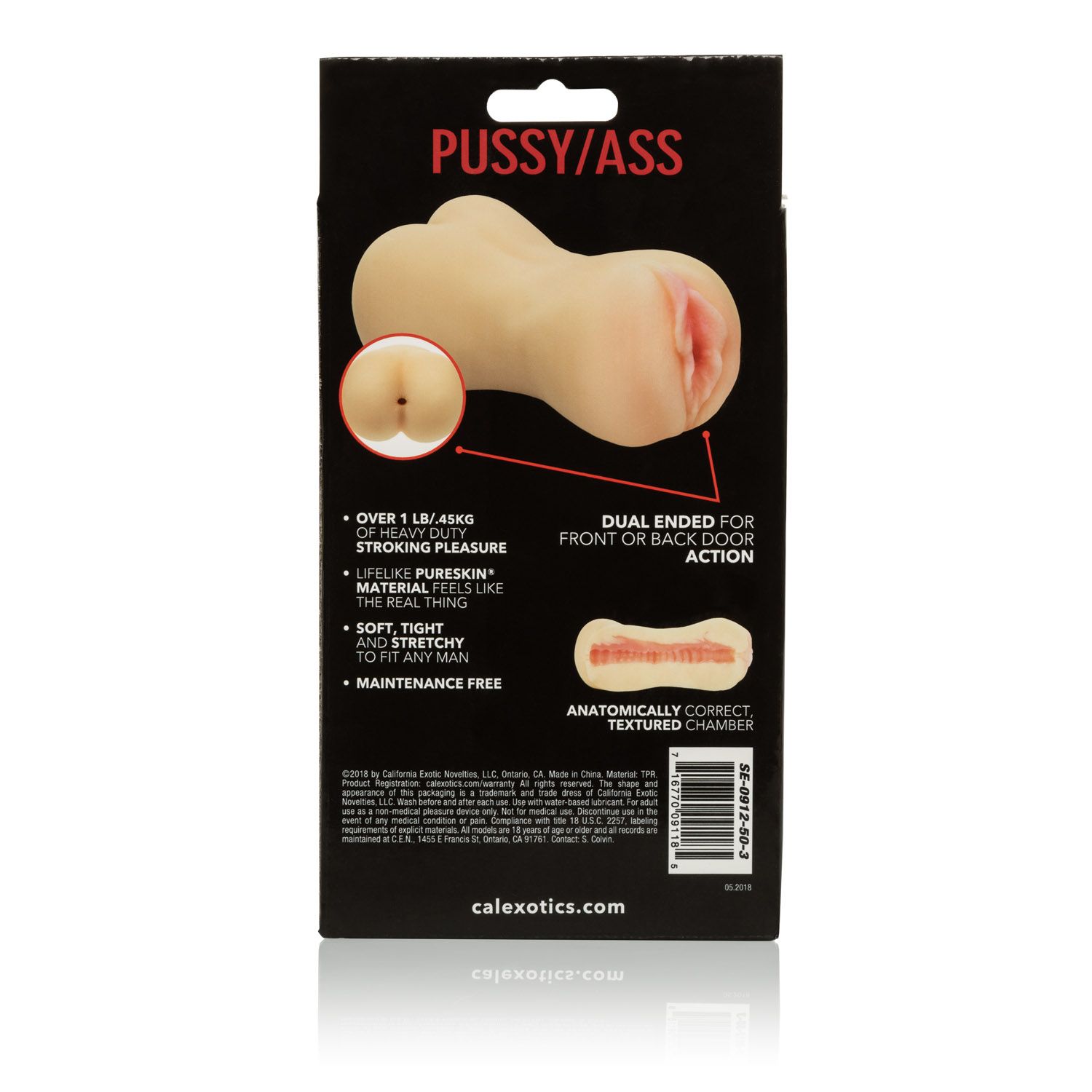 Stroke It Pussy Ass Double Ended Stroker from California Exotic Novelties. The Stroke It collection brings you the Pussy and Ass Stroker Sleeve meant to thrill with your favorite Stroking options. Dive deep into over 1 pound of heavy duty Stroking pleasur