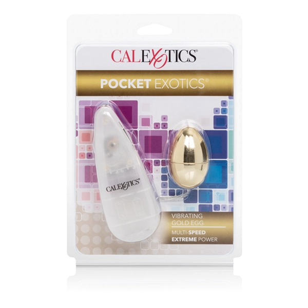 Pocket Exotics Vibrating Gold Egg from California Exotic Novelties features multi-speed vibrations. Our Pocket Exotics Vibrating Gold Egg has a silky smooth Satin Finish and powerful multi-speed vibrating action. Crafted with a Power Controller and ABS Pl