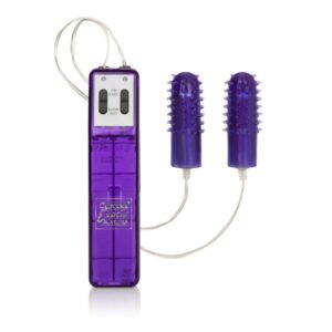 Pocket Exotic Turbo 8 Single Speed Bullet Vibrator with Sleeve Lavender from California Exotic Novelties. Our Turbo 8 Accelerator Single Bullet strikes its pleasure target with 8 extreme levels of stimulation and a removable tickler sleeve. Featuring a sl